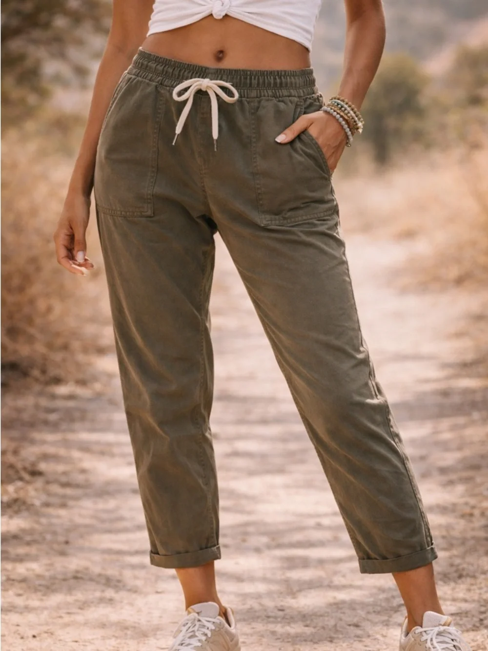 Vuori Ripstop Pants Olive Raw Hem Jogger NWOT - Picture 1 of 12